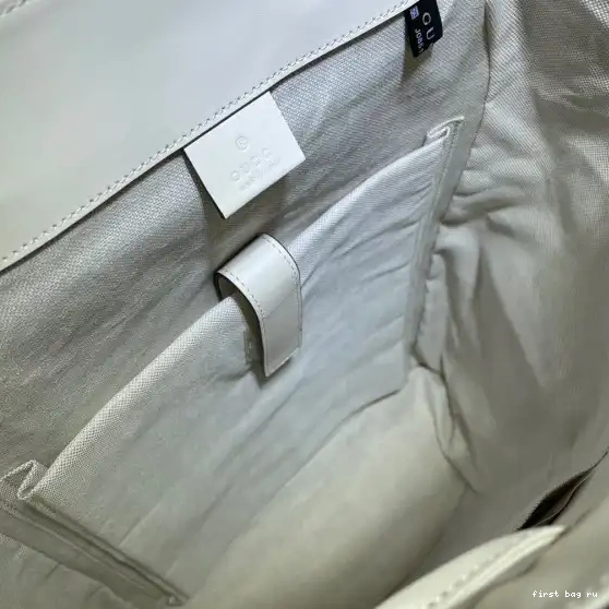 First bag ru GUCCI embossed GG backpack 0527